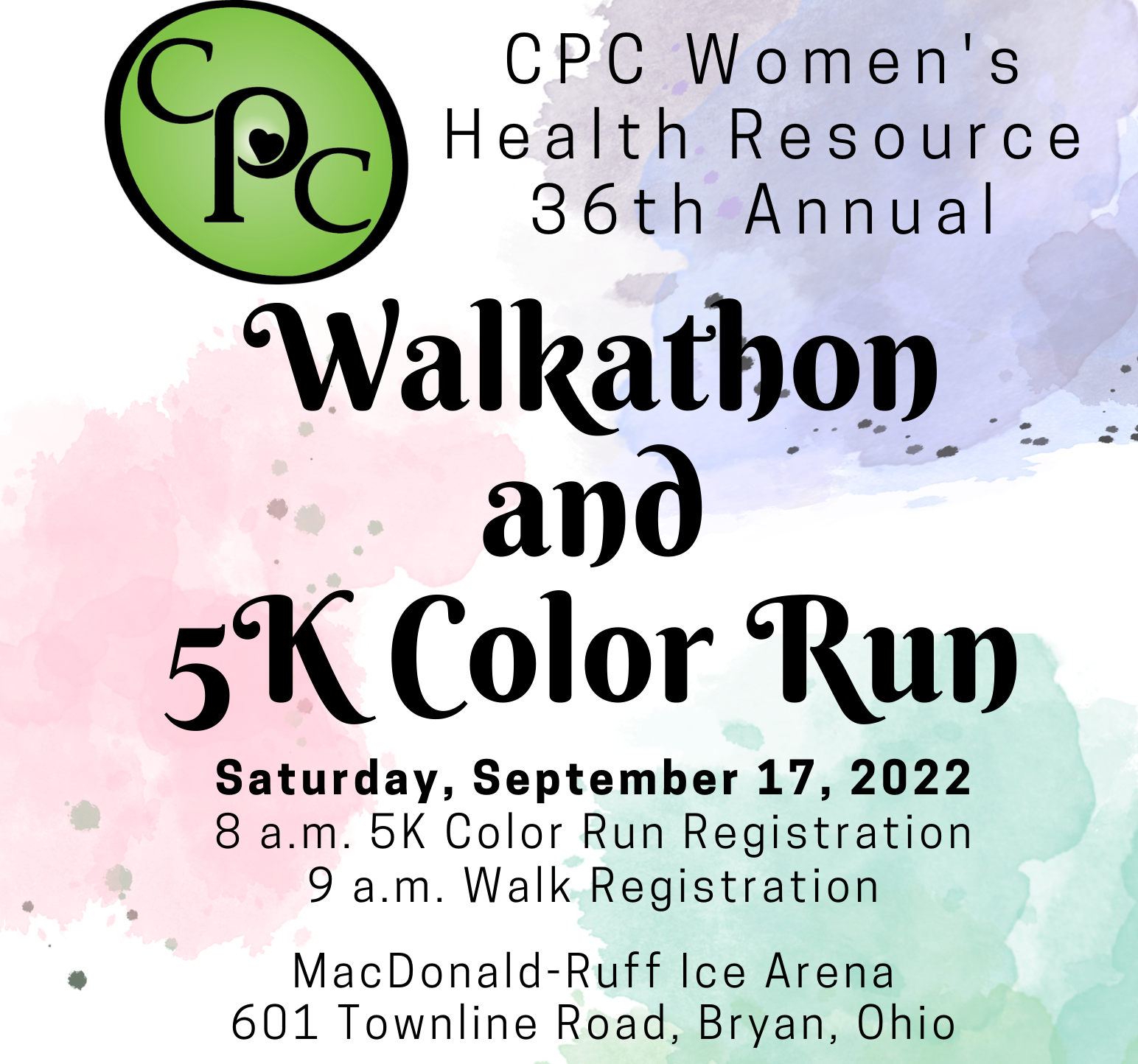 CPC Women's Health Resource 36th Annual Walkathon and 5K Color Run